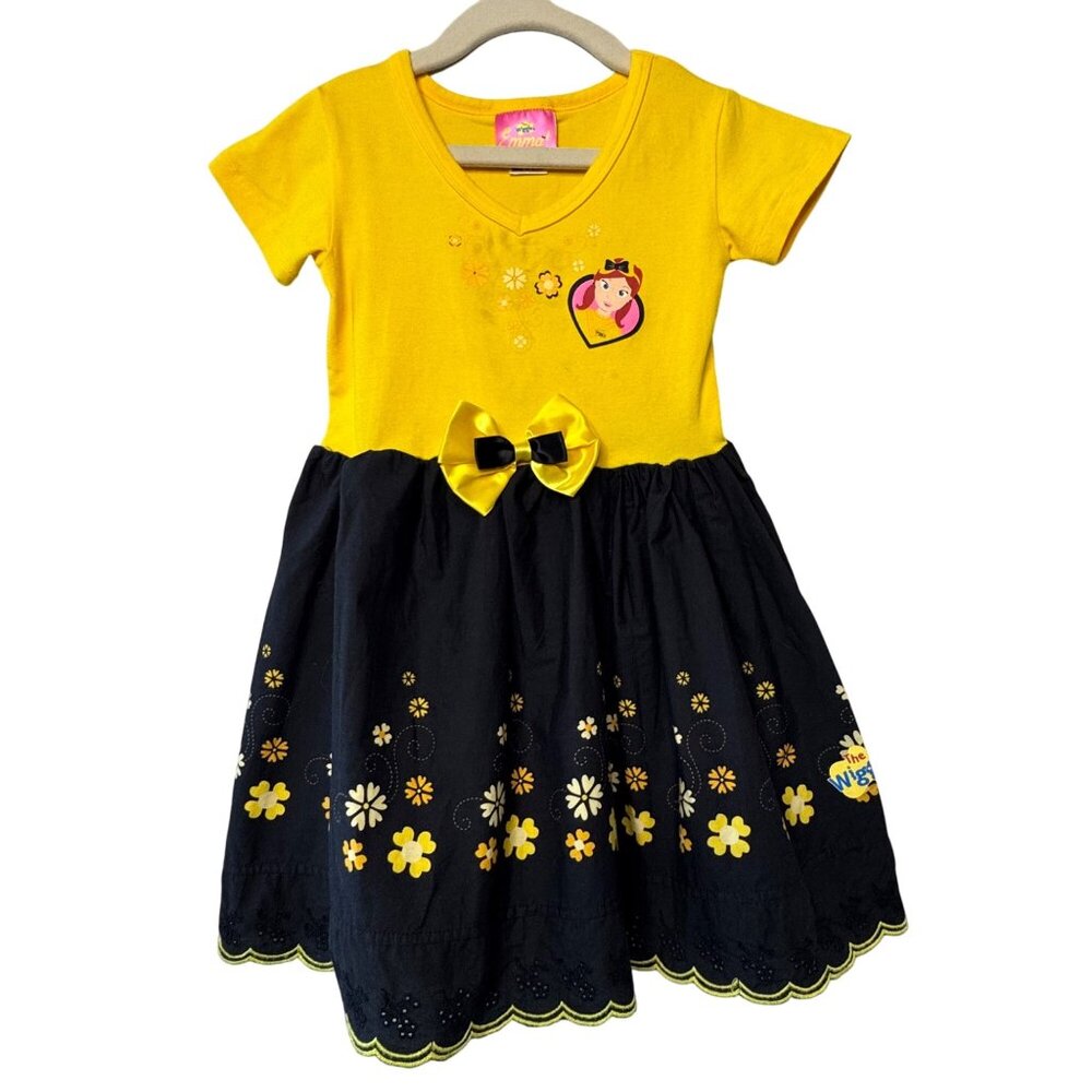 EMMA WIGGLE The Wiggles Girls Dress 4 4T Yellow Wiggle Halloween Costume HTF